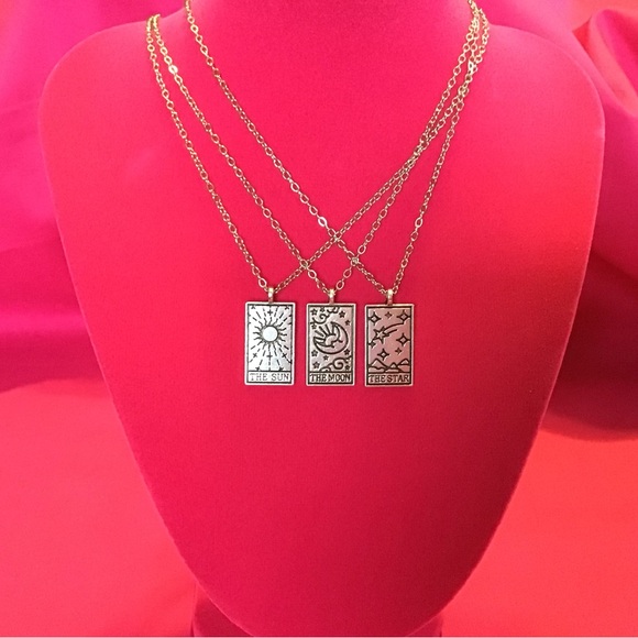 SOLD The Sun, The Moon, and The Star Necklace Set - Picture 2 of 2